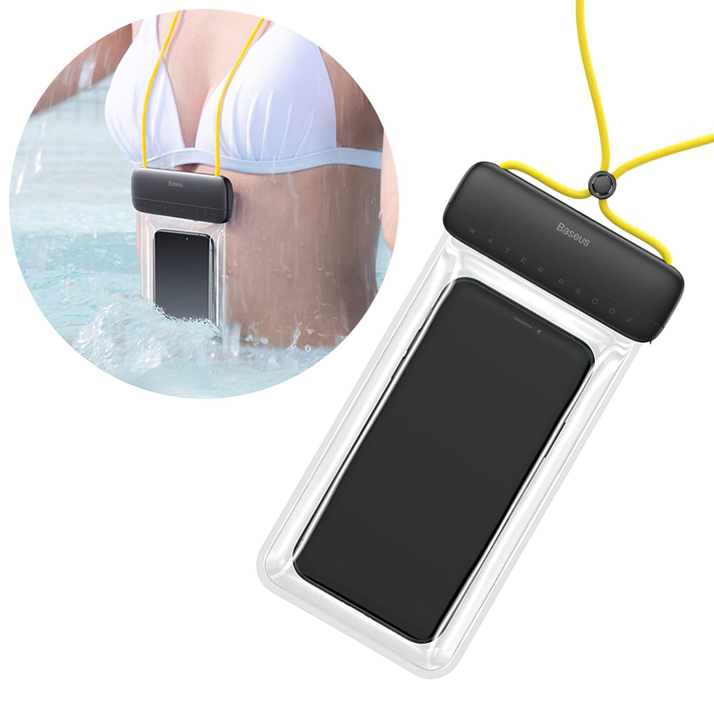 Husa Universala Waterproof, Baseus, Let's Go, Galbena ACFSD-DGY