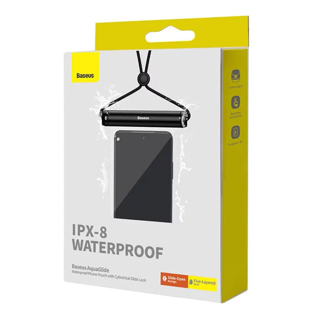 Husa Universala Waterproof, Baseus, AquaGlide Cylindrical, Neagra P60263701113-00