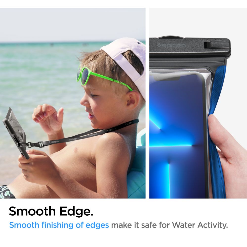 Husa Universala Waterproof pentru Telefon 3.5inch - 7inch, Spigen, A601, Neagra AMP04525