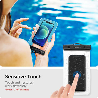 Husa Universala Waterproof pentru Telefon max. 3.5inch - 7inch, Spigen, A601, Set 2 buati, Transparenta AMP03098