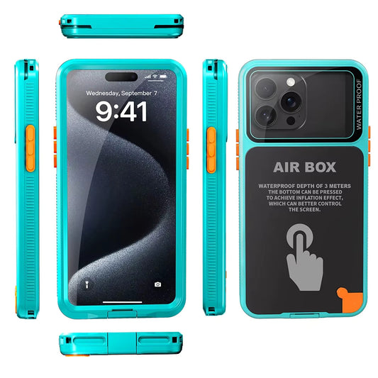 Husa Universala Waterproof pentru Telefon max. 6.1inch, ShellBox, AirBox, Albastra