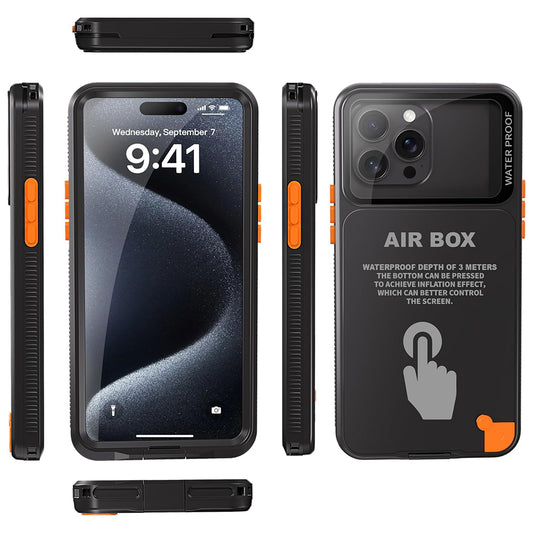 Husa Universala Waterproof pentru Telefon max. 6.7inch, ShellBox, AirBox, Neagra