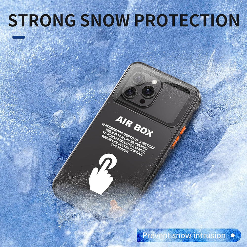 Husa Universala Waterproof pentru Telefon max. 6.7inch, ShellBox, AirBox, Neagra