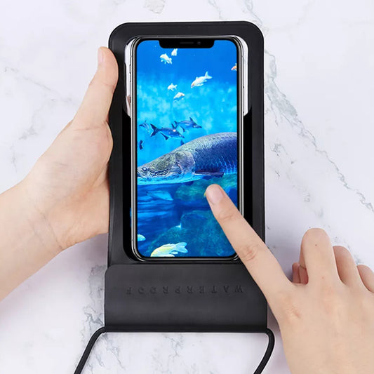 Husa Universala Waterproof pentru Telefon max. 6.8inch, Techsuit, TWC1, Argintie