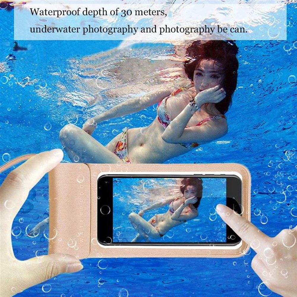 Husa Universala Waterproof pentru Telefon max. 6.8inch, Techsuit, TWC1, Neagra