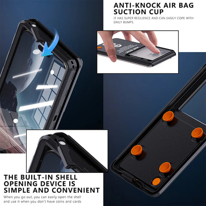Husa Universala Waterproof pentru Telefon max. 6.9inch, ShellBox, AirBox, Neagra