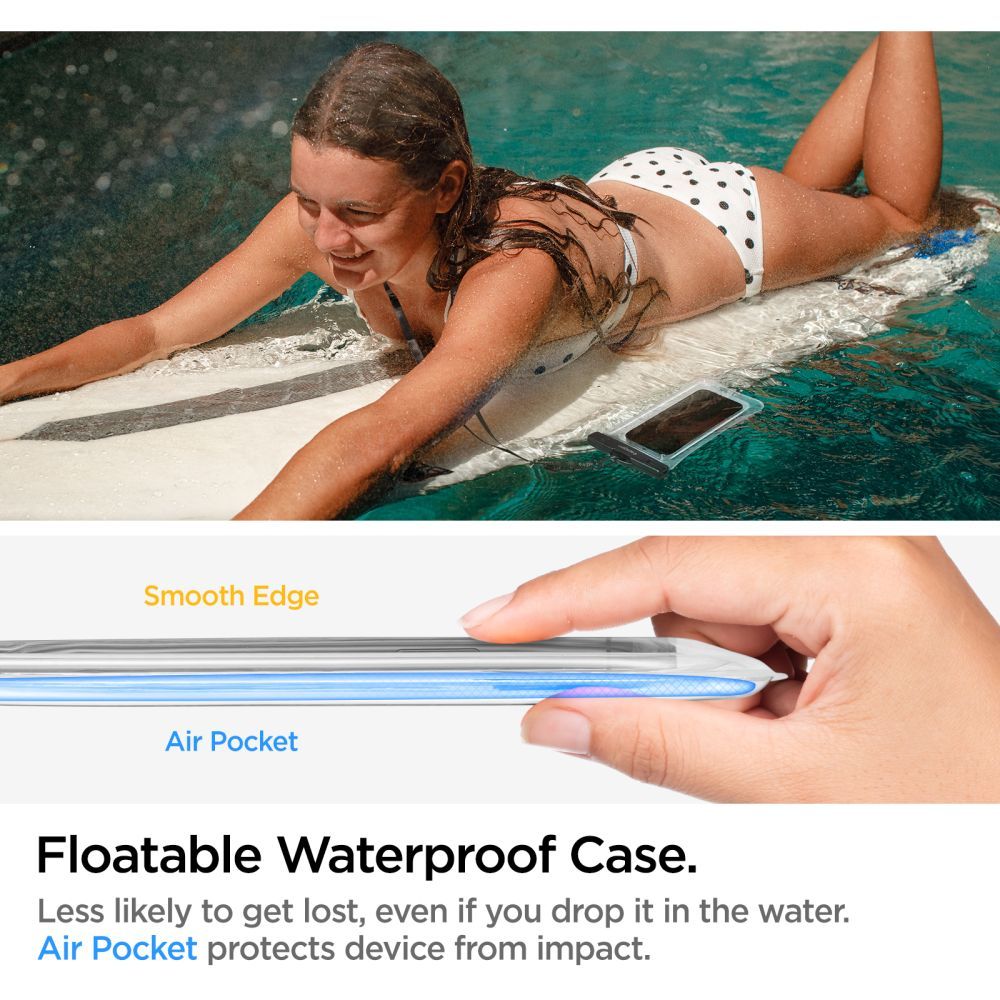 Husa Universala Waterproof pentru Telefon max. 6.9inch, Spigen, A610, Transparenta AMP04530