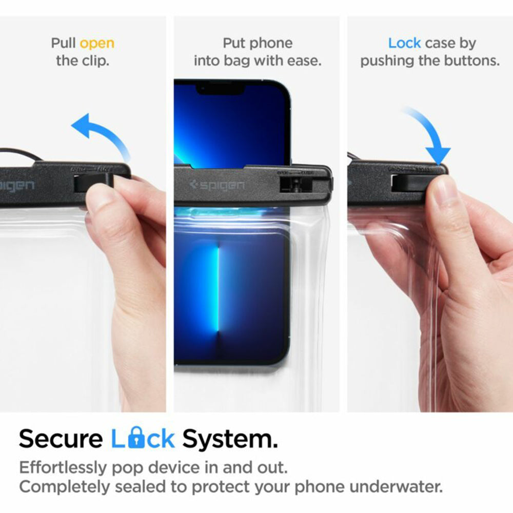 Husa Universala Waterproof pentru Telefon max. 6.9inch, Spigen, A610, Transparenta AMP04530