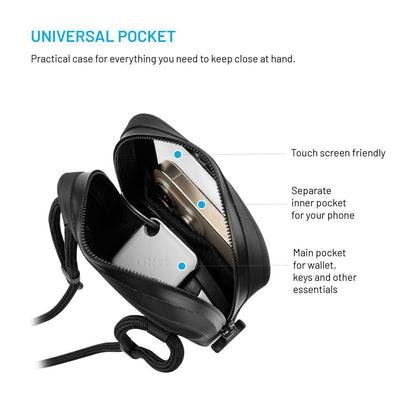 Husa Universala Waterproof pentru Telefon max. 7inch, Fixed, Neagra