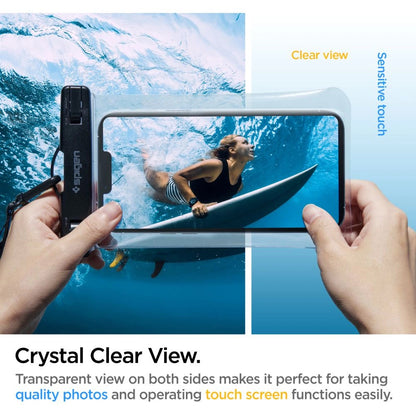 Husa Universala Waterproof pentru Telefon, Spigen, A601, Transparenta  AMP04526
