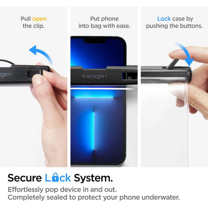 Husa Universala Waterproof pentru Telefon, Spigen, A601, Transparenta  AMP04526