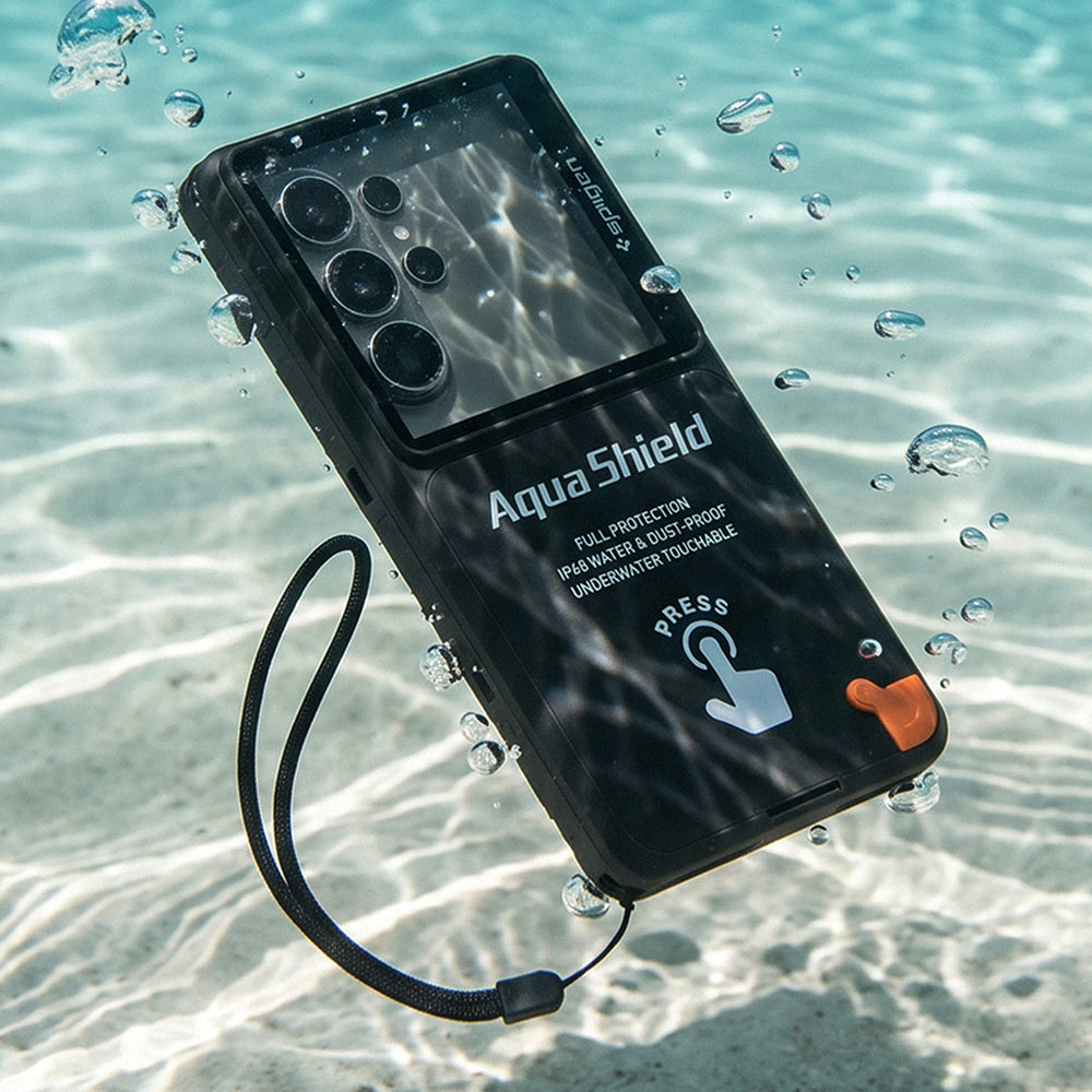 Husa Universala Waterproof Spigen, Aqua Shield A604, Neagra ACS11675