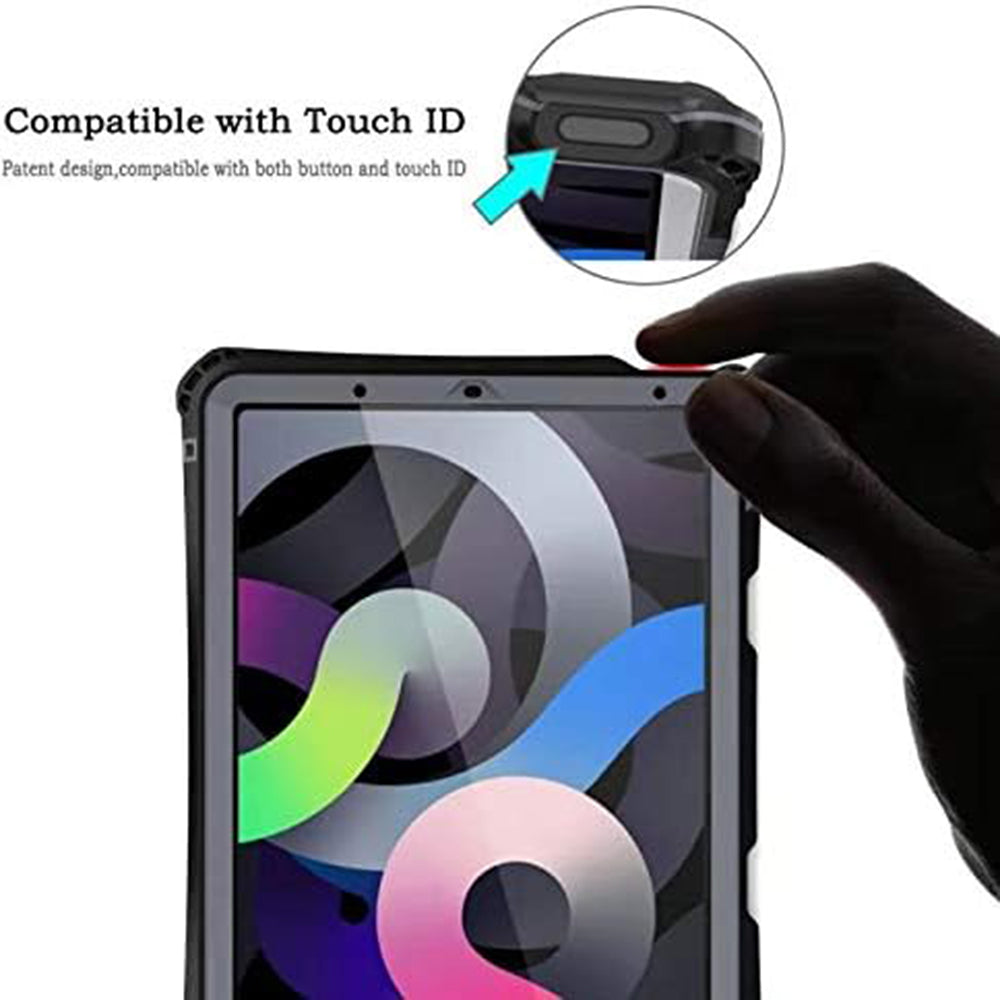 Husa Waterproof pentru Apple iPad Air (2022) / Air (2020), ShellBox, Neagra