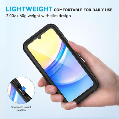 Husa Waterproof pentru Samsung Galaxy A15 5G A156 / A15 A155, ShellBox, Neagra