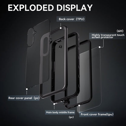 Husa Waterproof pentru Samsung Galaxy A16 5G A166 / A16 4G A165, ShellBox, Neagra