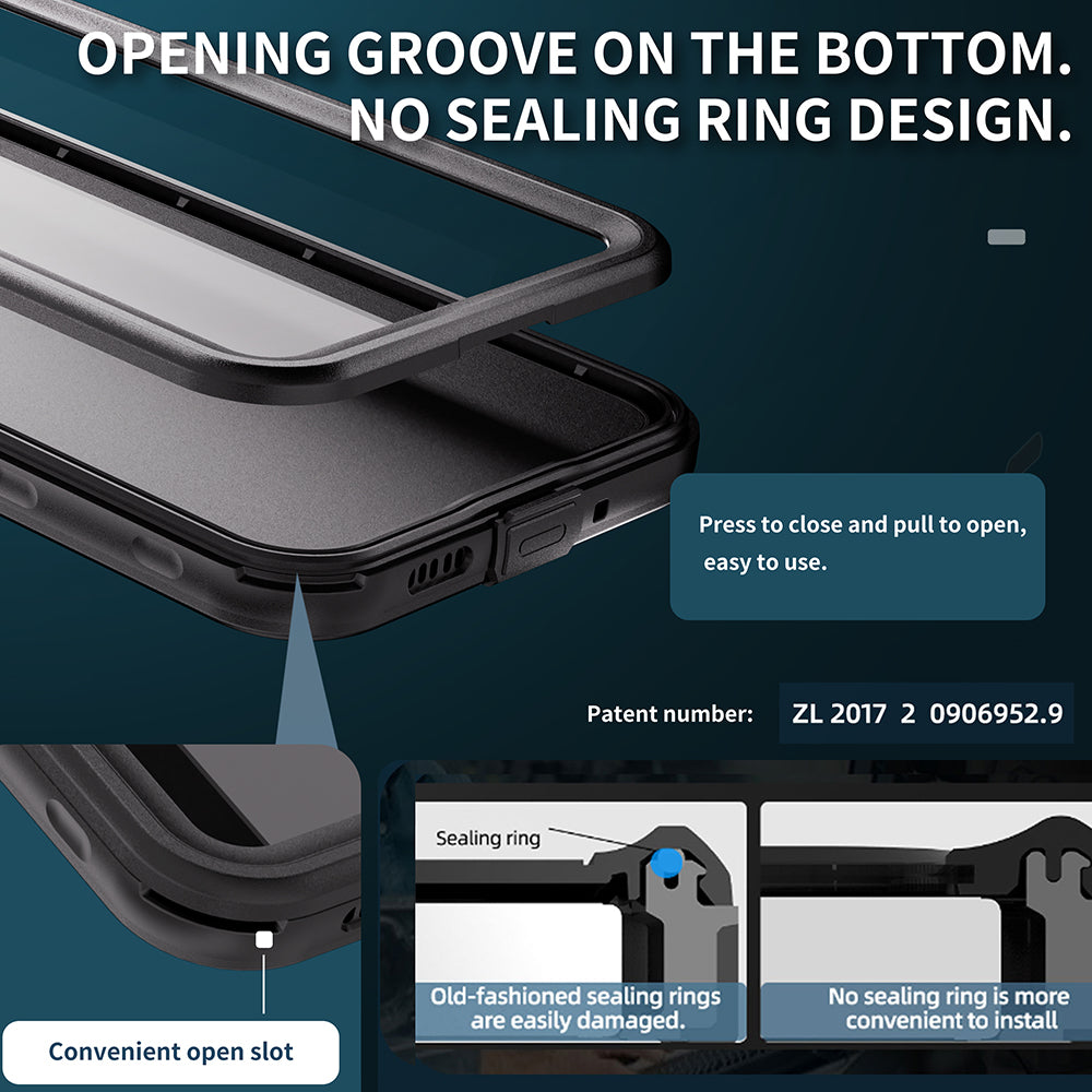 Husa Waterproof pentru Samsung Galaxy A16 5G A166 / A16 4G A165, ShellBox, Neagra