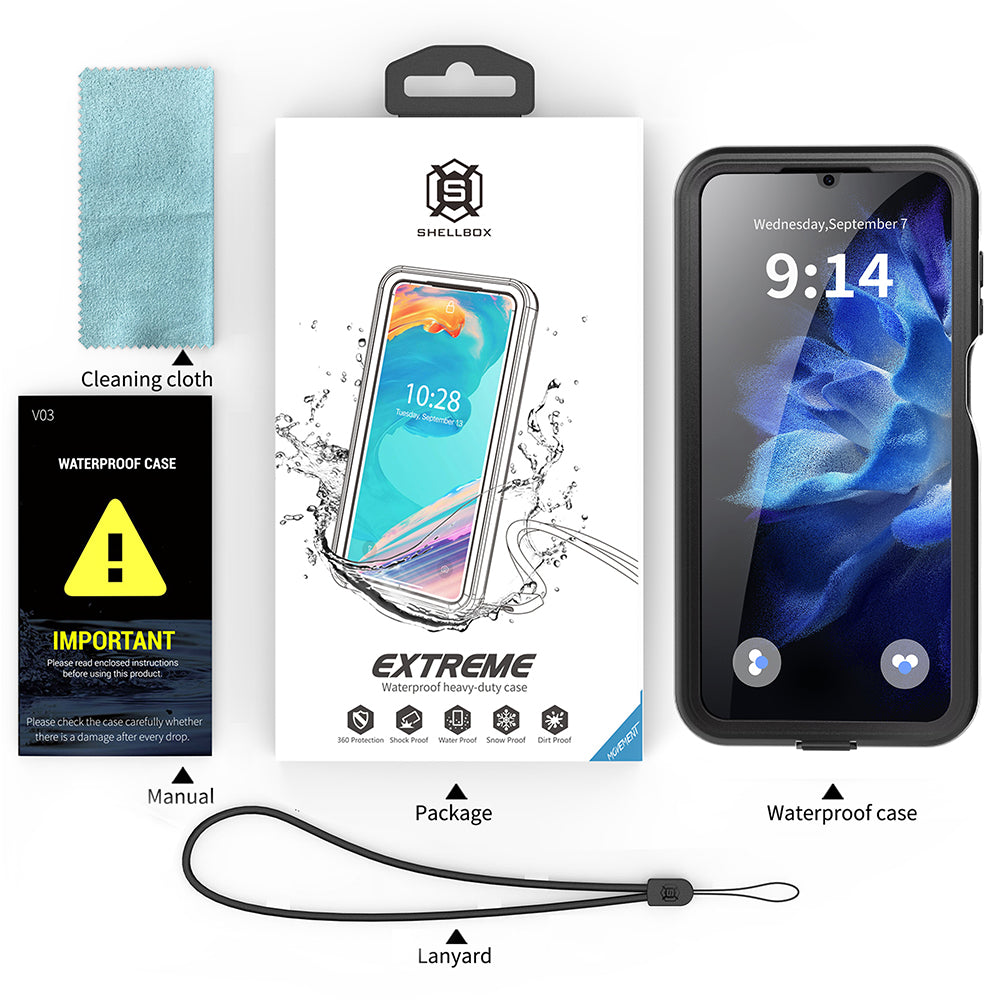 Husa Waterproof pentru Samsung Galaxy A16 5G A166 / A16 4G A165, ShellBox, Neagra