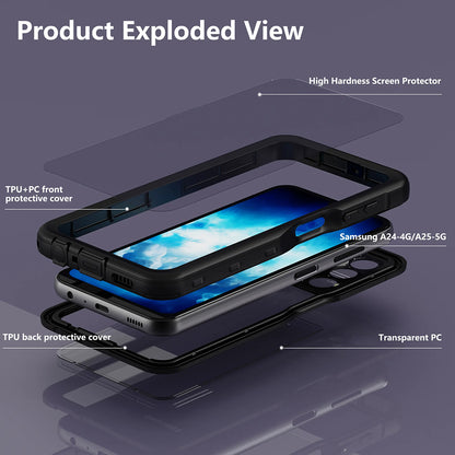 Husa Waterproof pentru Samsung Galaxy A25 A256, ShellBox, Neagra