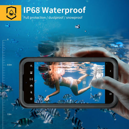 Husa Waterproof pentru Samsung Galaxy A35 5G A356, ShellBox, Neagra
