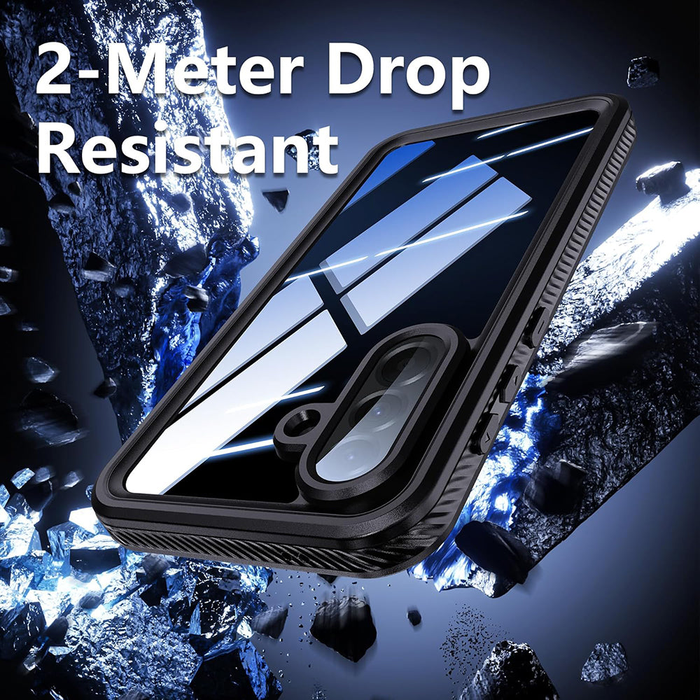 Husa Waterproof pentru Samsung Galaxy A57 5G, ShellBox, Neagra