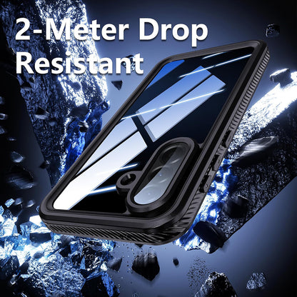 Husa Waterproof pentru Samsung Galaxy A57 5G, ShellBox, Neagra