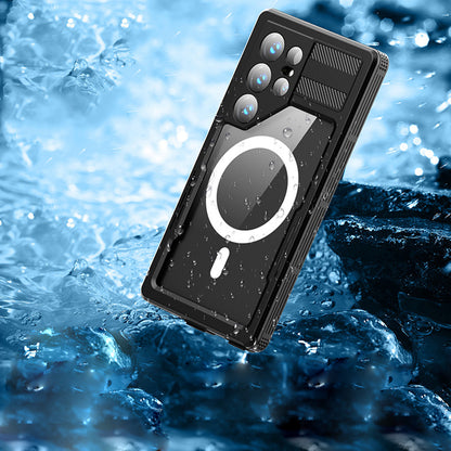Husa Waterproof pentru Samsung Galaxy S24 Ultra S928, ShellBox, Neagra