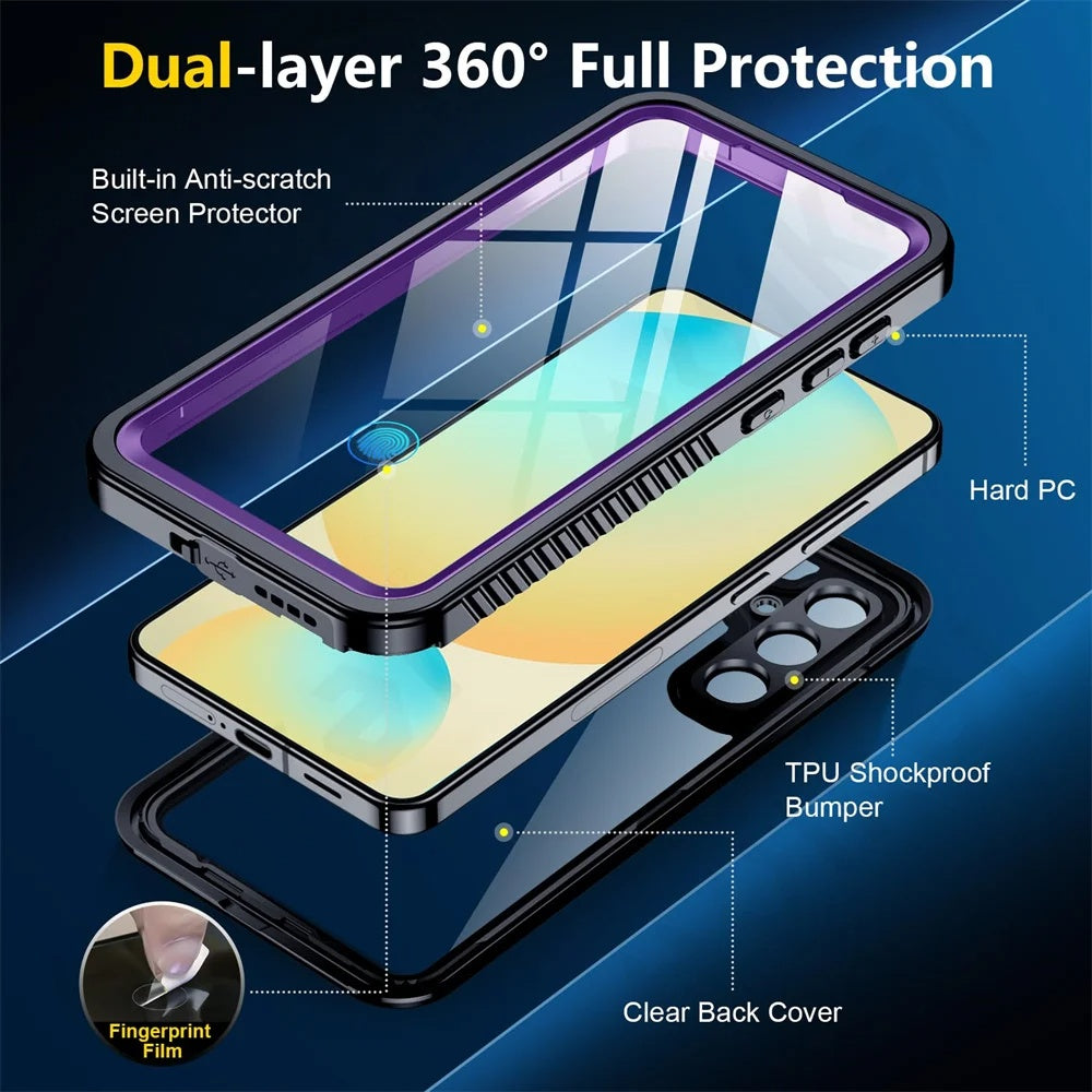 Husa Waterproof pentru Samsung Galaxy S25+ S936, ShellBox, Neagra