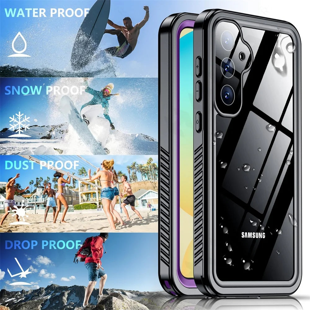Husa Waterproof pentru Samsung Galaxy S25+ S936, ShellBox, Neagra