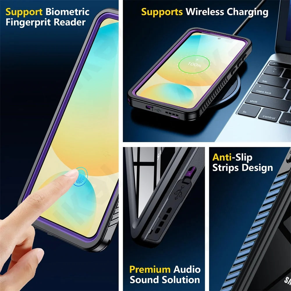 Husa Waterproof pentru Samsung Galaxy S25 S931, ShellBox, Neagra