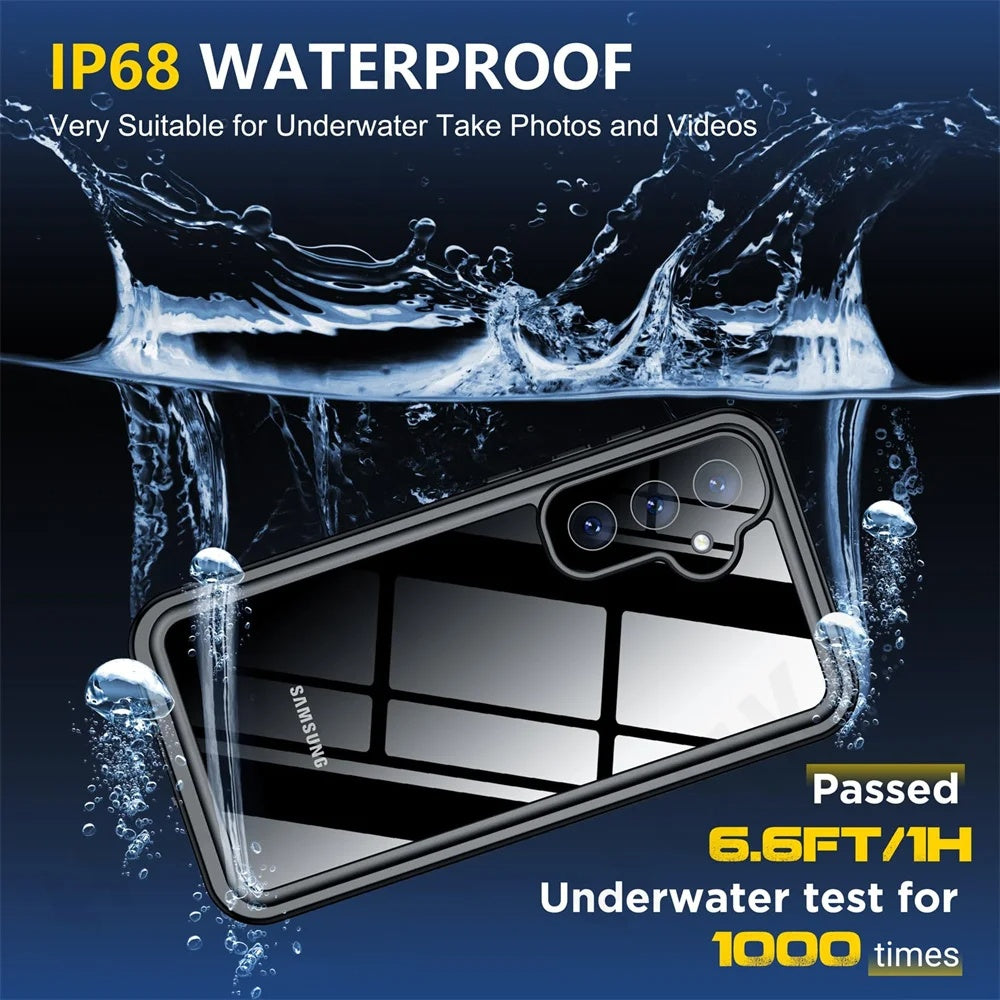 Husa Waterproof pentru Samsung Galaxy S25 S931, ShellBox, Neagra