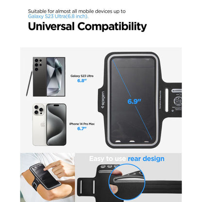 Husa Universala Waterproof pentru Telefon max. 6.9inch, Spigen, Dynamic Shield, Neagra AMP07187