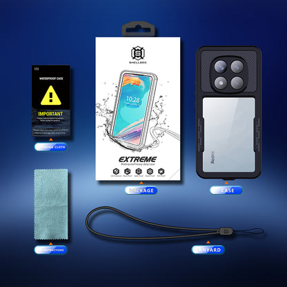 Husa Waterproof pentru Xiaomi Poco X7 / Redmi Note 14 Pro 5G, ShellBox, Neagra