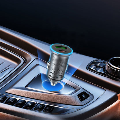 Incarcator Auto Acefast B15, 65W, 3.25A, 1 X USB-A - 1 x USB-C, Gri