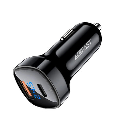Incarcator Auto Acefast B4, 66W, 3A, 1 x USB-A - 1 x USB-C, Negru