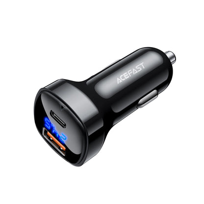 Incarcator Auto Acefast B4, 66W, 3A, 1 x USB-A - 1 x USB-C, Negru