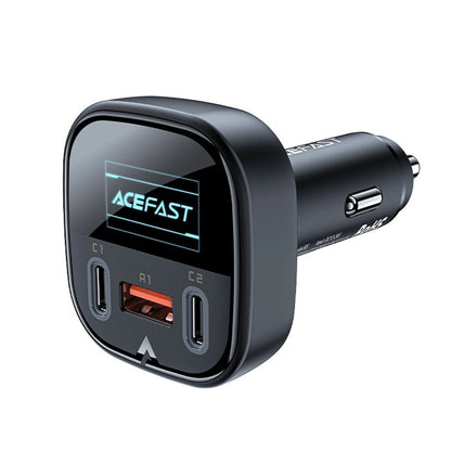 Incarcator Auto Acefast B5 Display, 101W, 5A, 1 x USB-A - 2 x USB-C, Negru