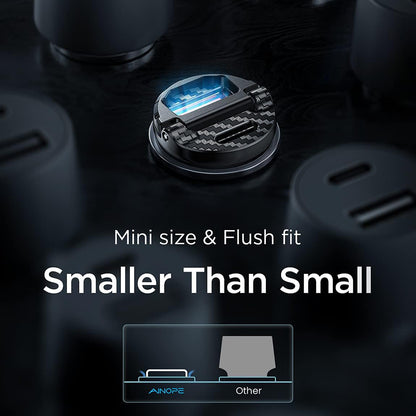 Incarcator Auto Ainope, 30W, 5A, 1 x USB-A - 1 x USB-C, Negru