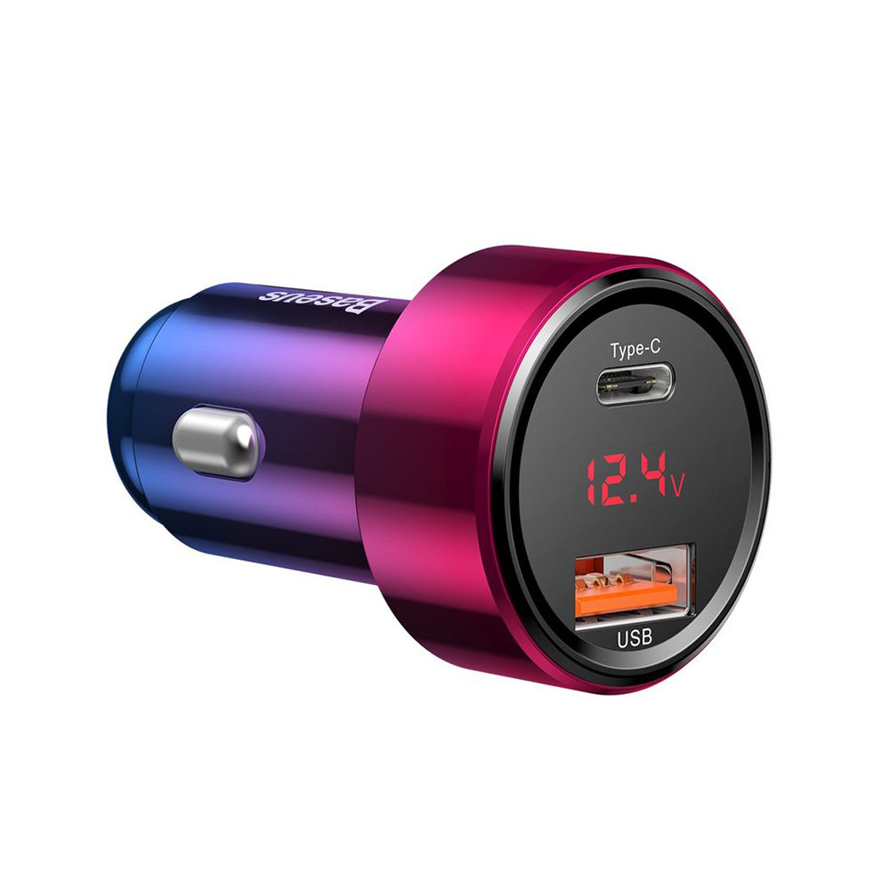 Incarcator Auto Baseus Magic Display Series, 45W, 5A, 1 x USB-A - 1 x USB-C, Multicolor CCMLC20C-09