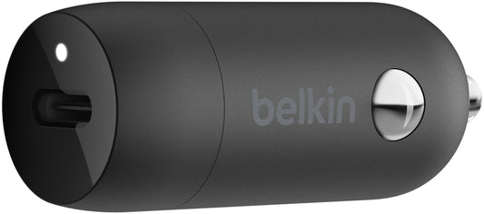 Incarcator Auto Belkin BoostCharge, 30W, 3A, 1 x USB-C, Negru CCA004btBK