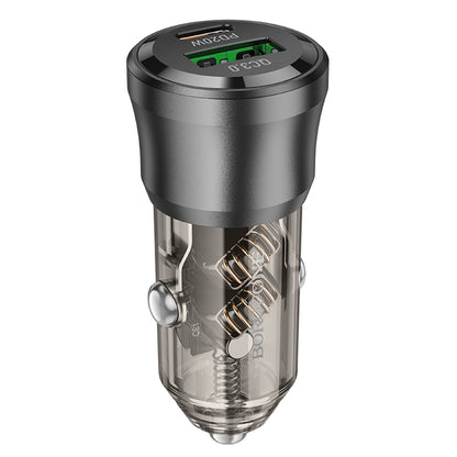 Incarcator Auto Borofone BZ25 Journey, 38W, 3A, 1 x USB-A - 1 x USB-C, Negru