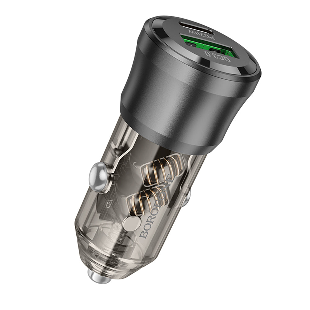 Incarcator Auto Borofone BZ25 Journey, 38W, 3A, 1 x USB-A - 1 x USB-C, Negru