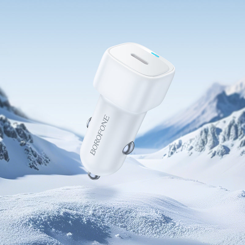 Incarcator Auto Borofone BZ34A Cloud, 20W, 3A, 1 x USB-C, Alb