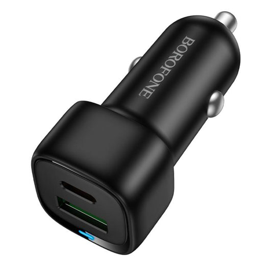 Incarcator Auto Borofone BZ34B Cloud, 38W, 3A, 1 x USB-A - 1 x USB-C, Negru