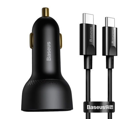 Incarcator Auto Cu Cablu USB-C Baseus Superme, 100W, 5A, 1 x USB-A - 1 x USB-C, Negru TZCCZX-01