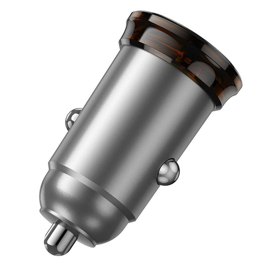 Incarcator Auto Cu Cablu Lightning HOCO NZ16A, 43W, 3A, 1 x USB-A - 1 x USB-C, Gri