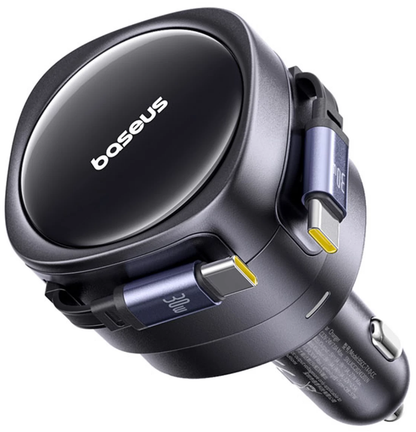 Incarcator Auto Cu Cablu USB-C Baseus Enjoyment Max, 60W, Negru C00035507121-01