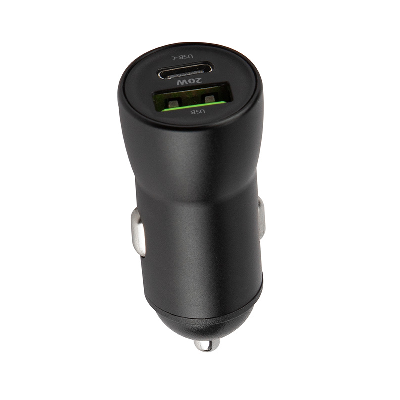 Incarcator Auto Cu Cablu Lightning MaXlife MXCC-04, 20W, 3A, 1 x USB-A - 1 x USB-C, Negru
