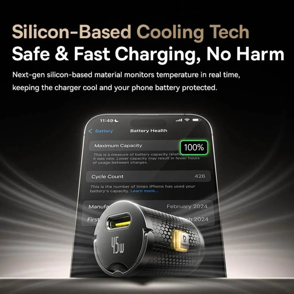 Incarcator Auto Cu Cablu USB-C Baseus PrimeTrip VP2, 45W, 3A, 1 x USB-C, Negru C0206800