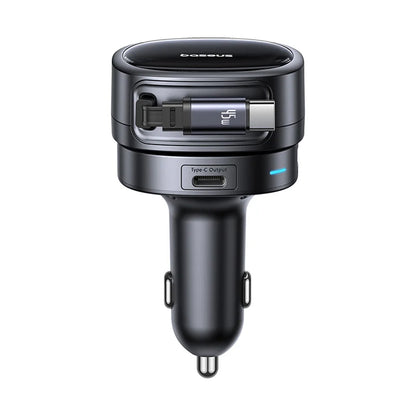 Incarcator Auto Cu Cablu USB-C Baseus PrimeTrip VR1, 60W, 3A, 1 x USB-A - 1 x USB-C, Negru C00069001121-00