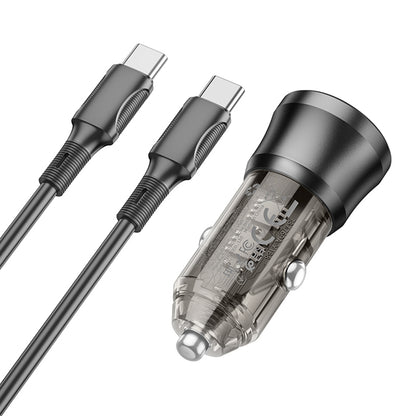 Incarcator Auto Cu Cablu USB-C Borofone BZ25 Journey, 38W, 3A, 1 x USB-A - 1 x USB-C, Negru